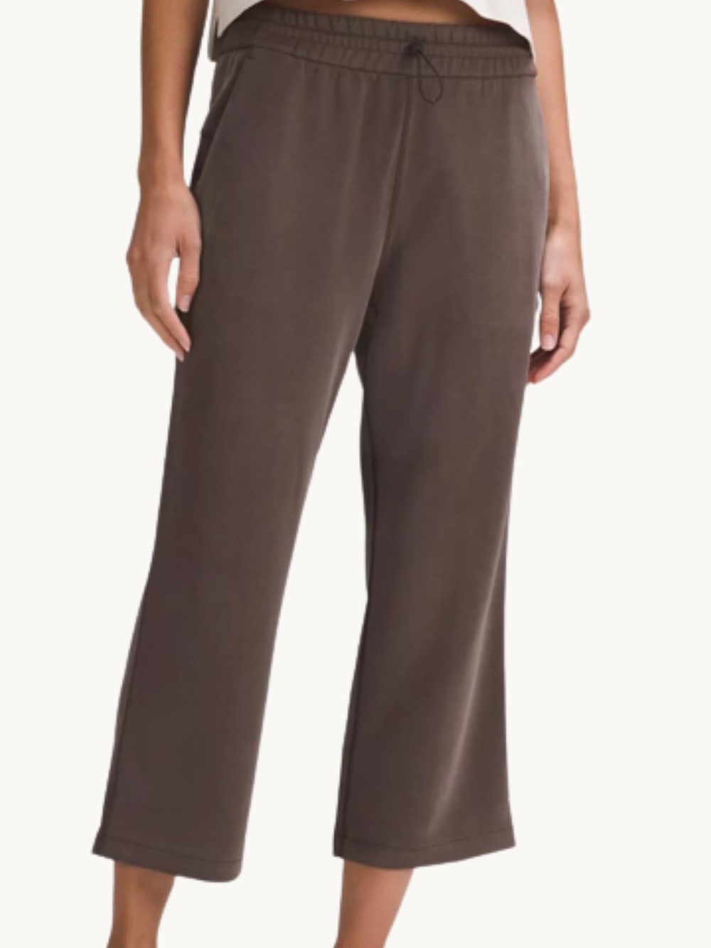 Lululemon Softstreme High-Rise Straight-Leg Cropped Pant in Espresso